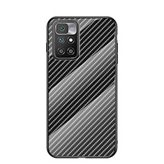 Coque Rebord Contour Silicone et Vitre Miroir Housse Etui Degrade Arc en Ciel LS2 pour Xiaomi Redmi 10 4G Noir