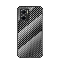 Coque Rebord Contour Silicone et Vitre Miroir Housse Etui Degrade Arc en Ciel LS2 pour Xiaomi Redmi 10 Prime Plus 5G Noir