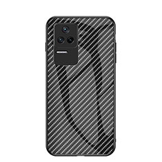 Coque Rebord Contour Silicone et Vitre Miroir Housse Etui Degrade Arc en Ciel LS2 pour Xiaomi Redmi K40S 5G Noir