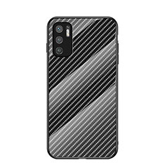 Coque Rebord Contour Silicone et Vitre Miroir Housse Etui Degrade Arc en Ciel LS2 pour Xiaomi Redmi Note 10 5G Noir