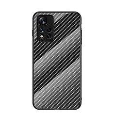 Coque Rebord Contour Silicone et Vitre Miroir Housse Etui Degrade Arc en Ciel LS2 pour Xiaomi Redmi Note 11 Pro+ Plus 5G Noir