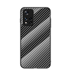 Coque Rebord Contour Silicone et Vitre Miroir Housse Etui Degrade Arc en Ciel LS2 pour Xiaomi Redmi Note 11S 5G Noir