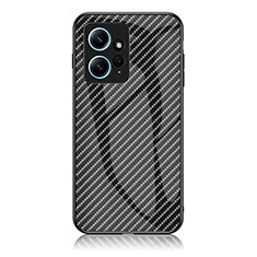 Coque Rebord Contour Silicone et Vitre Miroir Housse Etui Degrade Arc en Ciel LS2 pour Xiaomi Redmi Note 12 4G Noir