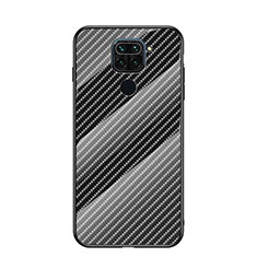 Coque Rebord Contour Silicone et Vitre Miroir Housse Etui Degrade Arc en Ciel LS2 pour Xiaomi Redmi Note 9 Noir