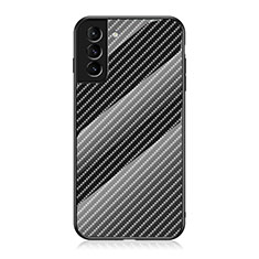 Coque Rebord Contour Silicone et Vitre Miroir Housse Etui Degrade Arc en Ciel M01 pour Samsung Galaxy S21 5G Noir