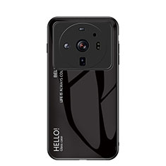 Coque Rebord Contour Silicone et Vitre Miroir Housse Etui Degrade Arc en Ciel M01 pour Xiaomi Mi 12S Ultra 5G Noir