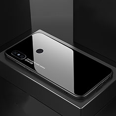 Coque Rebord Contour Silicone et Vitre Miroir Housse Etui Degrade Arc en Ciel M01 pour Xiaomi Mi A2 Noir
