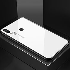 Coque Rebord Contour Silicone et Vitre Miroir Housse Etui Degrade Arc en Ciel pour Huawei Nova 3e Blanc