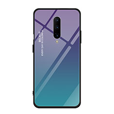 Coque Rebord Contour Silicone et Vitre Miroir Housse Etui Degrade Arc en Ciel pour OnePlus 7 Pro Mixte