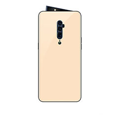 Coque Rebord Contour Silicone et Vitre Miroir Housse Etui Degrade Arc en Ciel pour Oppo Reno 10X Zoom Or