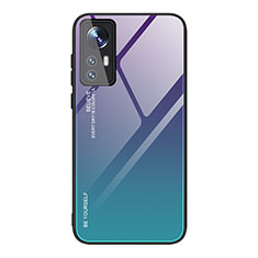 Coque Rebord Contour Silicone et Vitre Miroir Housse Etui Degrade Arc en Ciel pour Xiaomi Mi 12 Pro 5G Mixte