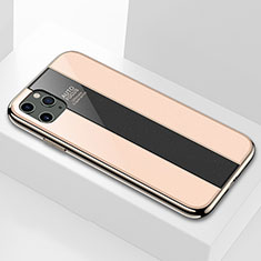 Coque Rebord Contour Silicone et Vitre Miroir Housse Etui F01 pour Apple iPhone 11 Pro Max Or