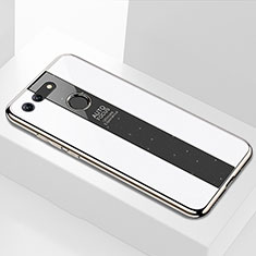 Coque Rebord Contour Silicone et Vitre Miroir Housse Etui K01 pour Huawei Honor V20 Blanc