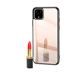 Coque Rebord Contour Silicone et Vitre Miroir Housse Etui LS1 pour Google Pixel 5a 5G Or Rose