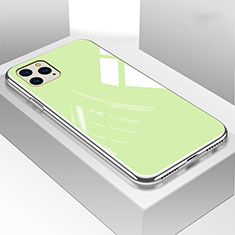 Coque Rebord Contour Silicone et Vitre Miroir Housse Etui M01 pour Apple iPhone 11 Pro Max Vert