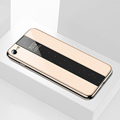 Coque Rebord Contour Silicone et Vitre Miroir Housse Etui M01 pour Apple iPhone 6 Or