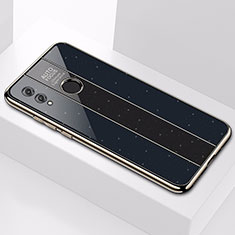 Coque Rebord Contour Silicone et Vitre Miroir Housse Etui M01 pour Huawei Honor 10 Lite Noir