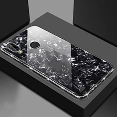 Coque Rebord Contour Silicone et Vitre Miroir Housse Etui M01 pour Huawei Honor 8X Noir