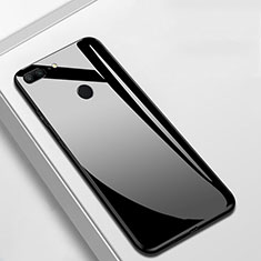 Coque Rebord Contour Silicone et Vitre Miroir Housse Etui M01 pour Huawei Honor 9 Lite Noir
