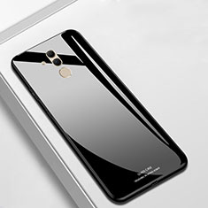 Coque Rebord Contour Silicone et Vitre Miroir Housse Etui M01 pour Huawei Mate 20 Lite Noir