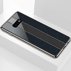 Coque Rebord Contour Silicone et Vitre Miroir Housse Etui M01 pour Samsung Galaxy S10e Noir
