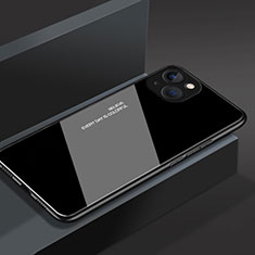 Coque Rebord Contour Silicone et Vitre Miroir Housse Etui M02 pour Apple iPhone 14 Plus Noir