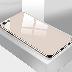 Coque Rebord Contour Silicone et Vitre Miroir Housse Etui M02 pour Apple iPhone 6 Plus Or
