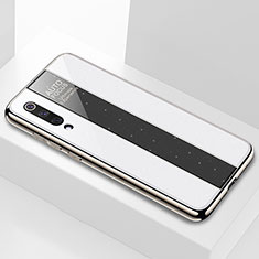Coque Rebord Contour Silicone et Vitre Miroir Housse Etui M02 pour Xiaomi Mi 9 Lite Blanc