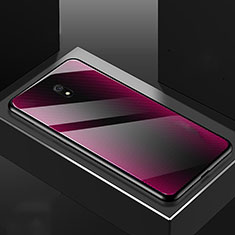 Coque Rebord Contour Silicone et Vitre Miroir Housse Etui M02 pour Xiaomi Redmi 8A Rose Rouge