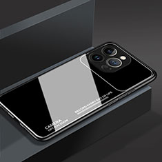 Coque Rebord Contour Silicone et Vitre Miroir Housse Etui M03 pour Apple iPhone 14 Pro Noir
