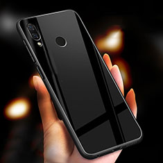 Coque Rebord Contour Silicone et Vitre Miroir Housse Etui M03 pour Huawei Honor 10 Lite Noir