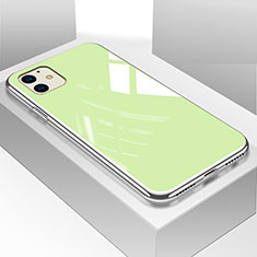 Coque Rebord Contour Silicone et Vitre Miroir Housse Etui pour Apple iPhone 11 Vert