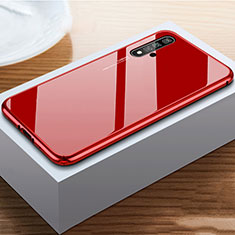 Coque Rebord Contour Silicone et Vitre Miroir Housse Etui pour Huawei Honor 20S Rouge