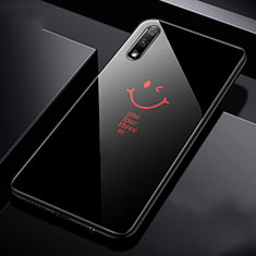 Coque Rebord Contour Silicone et Vitre Miroir Housse Etui pour Huawei Honor 9X Noir