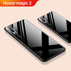 Coque Rebord Contour Silicone et Vitre Miroir Housse Etui pour Huawei Honor Magic 2 Noir