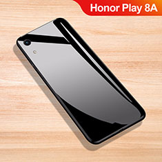 Coque Rebord Contour Silicone et Vitre Miroir Housse Etui pour Huawei Honor Play 8A Noir