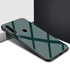 Coque Rebord Contour Silicone et Vitre Miroir Housse Etui pour Oppo A31 Vert