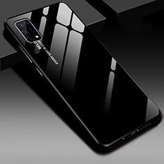 Coque Rebord Contour Silicone et Vitre Miroir Housse Etui pour Realme V5 5G Noir