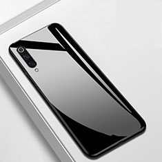 Coque Rebord Contour Silicone et Vitre Miroir Housse Etui pour Xiaomi CC9e Noir