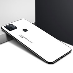 Coque Rebord Contour Silicone et Vitre Miroir Housse Etui pour Xiaomi POCO C31 Blanc