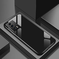Coque Rebord Contour Silicone et Vitre Miroir Housse Etui pour Xiaomi Poco F5 Pro 5G Noir