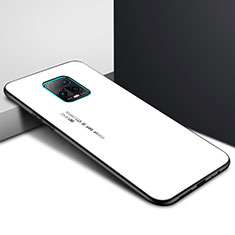 Coque Rebord Contour Silicone et Vitre Miroir Housse Etui pour Xiaomi Redmi 10X Pro 5G Blanc