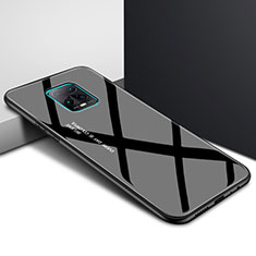 Coque Rebord Contour Silicone et Vitre Miroir Housse Etui pour Xiaomi Redmi 10X Pro 5G Noir