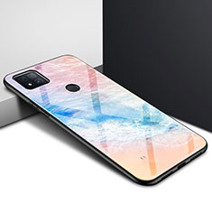 Coque Rebord Contour Silicone et Vitre Miroir Housse Etui pour Xiaomi Redmi 9 Activ Colorful