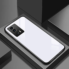 Coque Rebord Contour Silicone et Vitre Miroir Housse Etui pour Xiaomi Redmi K60 Pro 5G Blanc