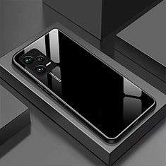 Coque Rebord Contour Silicone et Vitre Miroir Housse Etui pour Xiaomi Redmi Note 12 5G Noir