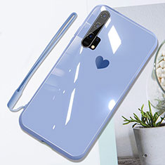 Coque Rebord Contour Silicone et Vitre Miroir Housse Etui T01 pour Huawei Honor 20 Pro Violet