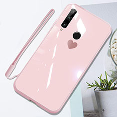 Coque Rebord Contour Silicone et Vitre Miroir Housse Etui T01 pour Huawei Honor 20E Rose