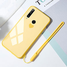 Coque Rebord Contour Silicone et Vitre Miroir Housse Etui T01 pour Huawei P Smart+ Plus (2019) Jaune