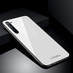 Coque Rebord Contour Silicone et Vitre Miroir Housse Etui T01 pour Oppo K7 5G Blanc